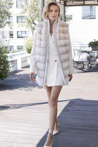 Cashmere coat and chinchilla fur paolomoretti