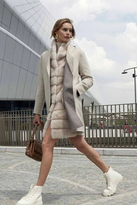 Cashmere coat with fur vest paolomoretti