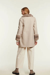 Jacket with mink collar and cuffs paolomoretti