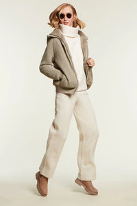 Knitted bomber jacket with fur paolomoretti