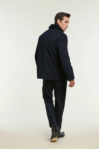 Mens coat with mink collar paolomoretti