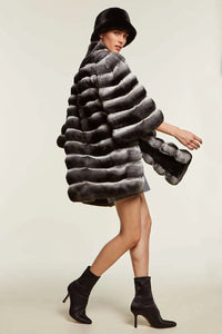 Women's chinchilla fur coat paolomoretti