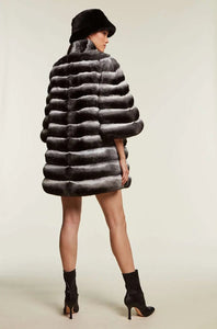 Women's chinchilla fur coat paolomoretti