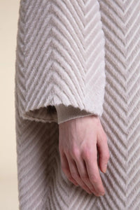 Beige long winter coat paolomoretti