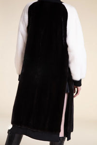 Black and white mink coat Paolo Moretti