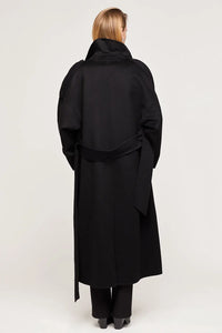 Black cashmere coat paolomoretti