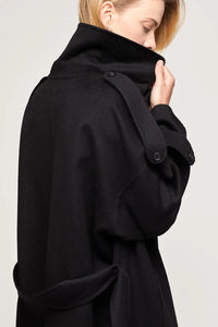 Black cashmere coat paolomoretti