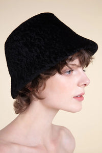 Black fur hat paolomoretti