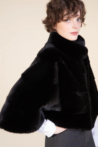 Black mink cape Paolo Moretti