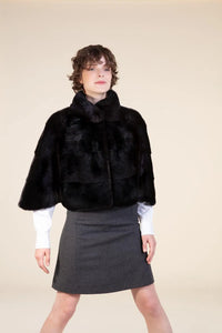 Black mink cape Paolo Moretti