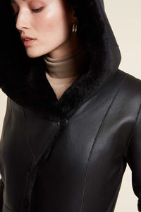 Black shearling coat womens paolomoretti