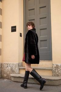 Black short mink coat Paolo Moretti