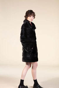 Black short mink coat Paolo Moretti