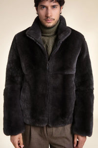 Brown fur jacket men paolomoretti