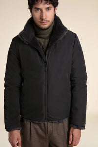 Brown fur jacket men paolomoretti