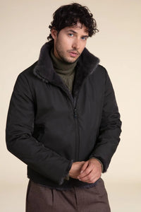 Brown fur jacket men paolomoretti