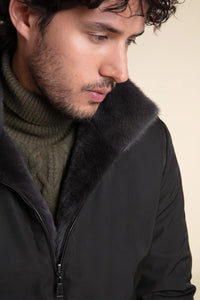 Brown fur jacket men paolomoretti