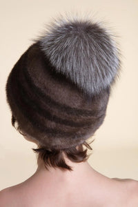 Brown mink hat paolomoretti