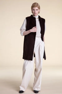 Brown mink vest Paolo Moretti