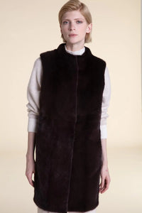 Brown mink vest Paolo Moretti