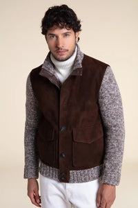 Brown suede jacket mens paolomoretti