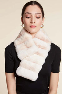 Chinchilla fur collar.  Ribbed knitted wool lining. Clamp and loops   fastening
