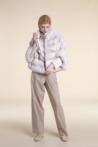 Chincilla fur jacket coat Paolo Moretti