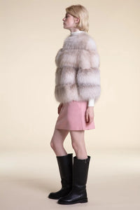 Cropped fox fur jacket paolomoretti