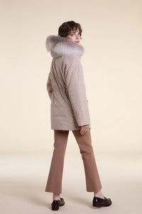 Fox fur hood parka paolomoretti