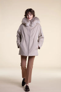 Fox fur hood parka paolomoretti