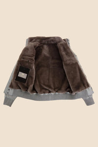 Fur lined bomber jacket mens paolomoretti