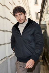 Fur lined hooded jacket Paolo Moretti