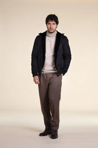 Fur lined hooded jacket Paolo Moretti