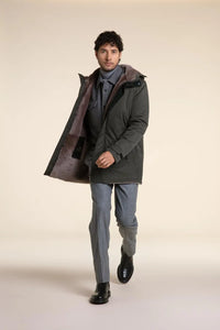 Fur lined parka mens paolomoretti