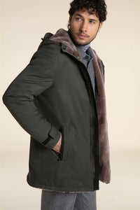 Fur lined parka mens paolomoretti