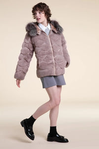 Fur mink jacket with fox fur hood Paolo Moretti