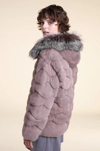 Fur mink jacket with fox fur hood Paolo Moretti