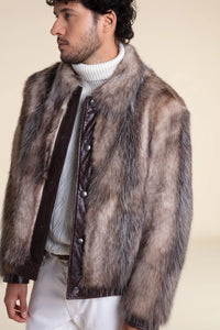 Genuine mens fur jacket paolomoretti