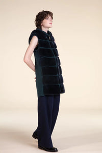 Knitted vest with fur Paolo Moretti