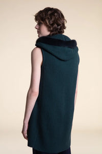 Knitted vest with fur Paolo Moretti