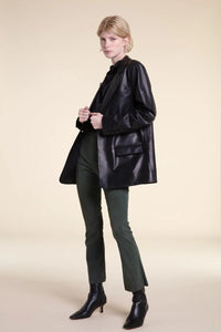 Leather black blazer paolomoretti