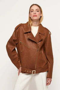 Light brown leather jacket women paolomoretti