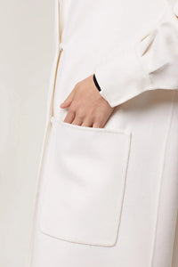 Long white cashmere coat paolomoretti