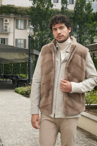 Male fur vest paolomoretti