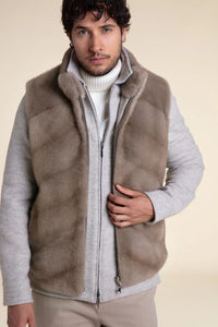 Male fur vest paolomoretti