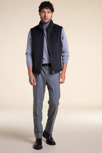 Men vest with fur paolomoretti