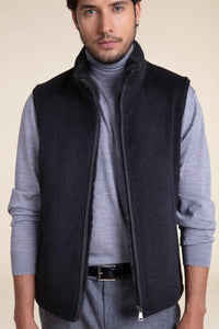 Men vest with fur paolomoretti