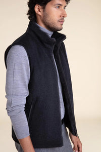 Men vest with fur paolomoretti