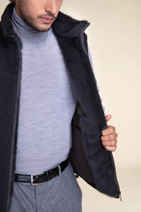 Men vest with fur paolomoretti