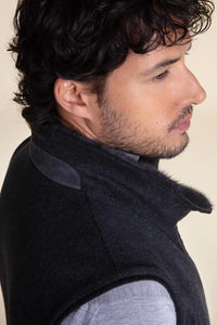 Men vest with fur paolomoretti